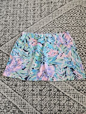 Lilly Pulitzer Cotton Blend Floral Print Skort Size Small